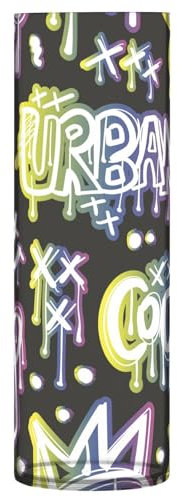 Kunststoff-Blumenvase für Heimdekoration, 30 cm, moderne hohe Vasen, Vase für Wohnzimmer, Büro, Küche, Hochzeit, Graffiti-Slogan-Texte, Urban Street Art