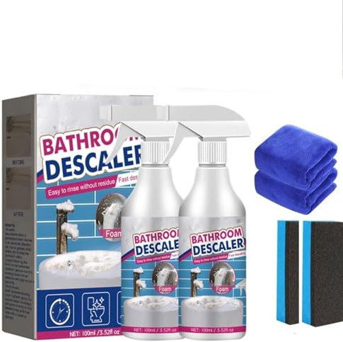 Detergente per macchie ostinato, pulitore doccia multiuso, detergente per WC, rimozione di calcare, forte rimozione dello sporco, pulitore per cabina di polvere, detergente per bagno in vetro