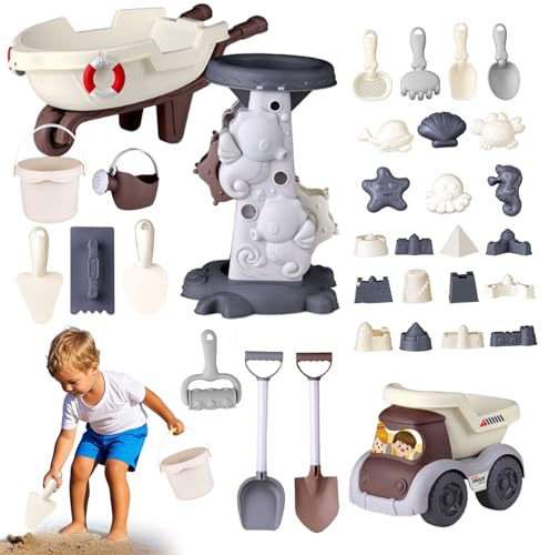 Ahuuen Kleines Sandspielzeug, Burgen Bauset, Buddelset Für Kinder Ab 3 Jahren Garten Camping Pool Reise