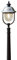 Konstsmide Parma 7242-000 Wegeleuchte / B: 24cm T: 24cm H: 118cm / 1x75W / IP43 / lackiertes Aluminium / matt-schwarz / Edelstahl