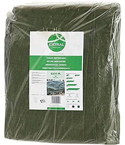 Toldo reforzado gramaje 120 grs, 3 x 2 m, color verde - Catral 560101