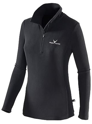 Black Crevice Damen Fleece Skirolli, schwarz/silber, 42