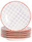 Nicola Spring Patterned Side/Dessert Plates - 180mm (7 Inches) - Purple/Red Swirl Design - Box Of 6