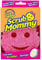 Scrub Daddy Scrub Mommy Washing Up Sponge - Dual Sided Scrubbing Non Scratch Scourers, Smiley Face Sponges for Cleaning Kitchen & Bathroom, Dish Scrubber, FlexTexture Home Products, Pink Single Pack