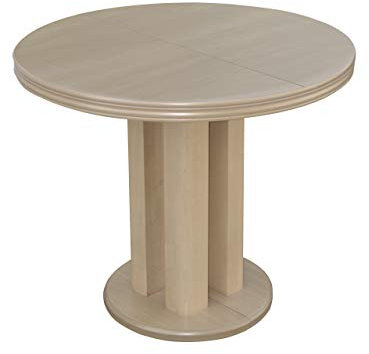 Mirjan24 Esszimmertisch S35, Oval Esstisch, Farbauswahl, Praktischer Auszugstisch, Tisch für Esszimmer, Küchentisch, Ausziehtisch (Eiche Sonoma, 90x240 cm)