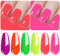 Vishine Gel-Nagellack, semi-permanent, UV-/LED-Gel-Nagellack, Soak-Off-Nagellack, 6 Farben, Neongelb, Orange, Rosa, Grün, Geschenk-Set
