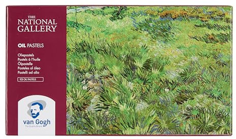 Van Gogh Die Nationalgalerie Ölpastell, runder Vollstab, 12-teiliges Set, Langes Gras mit Schmetterlingen