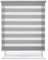 MERCURY TEXTIL Estor Enrollable de Doble Capa, Noche y Día, translúcido y oscurecido (60 x 180 cm, Gris)