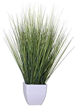 VIVANNO Kunstgras Kunstpflanze im Topf Deko-Gras künstlich PALO grün (80 cm)