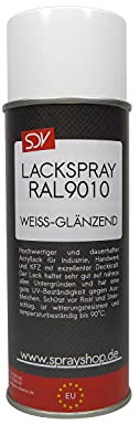 SDV Chemie Lackspray RAL 9010 weiß glänzend 1x 400ml REINWEISS weiss Acryllack Autolack