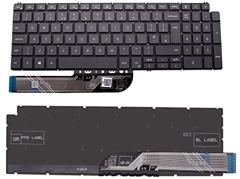 AJPARTS UK New Keyboard Replacement For Dell Latitude 3510, Vostro 5502 5501 Inspiron 7591 7590 7500 Laptop Notebook Backlit UK Layout English Keyboard QWERTY Compatible DP/N: 5M07P without Frame