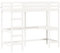 vidaXL Letto Soppalco con Scrivania Bianco 75x190 cm Massello Pino