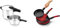 BRA Vitesse - Set Duo de Ollas Express de 4 y 7 Litros, Fabricadas en Acero Inoxidable 18/10 & Premiere- Set de 3 sartenes, aluminio fundido antiadherente, aptas para todo tipo de cocinas