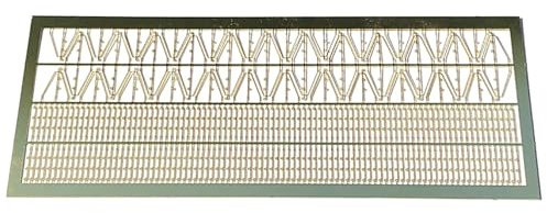 Model Boat 1:100 Scale Perforated Brass Photo-Etched 3-Level Railings For Ship Models - RC Model Ship Accessories