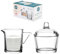 Altom Design Zuckerdose 210ml und Milchkanne 200ml Glossy aus Glas, Transparent