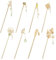 8 palillos de pelo de metal perlado vintage decorativo vintage retro perla oro metal alfileres con colgantes decorativos chinos palillos para el pelo para mujeres palillos chinos para el pelo