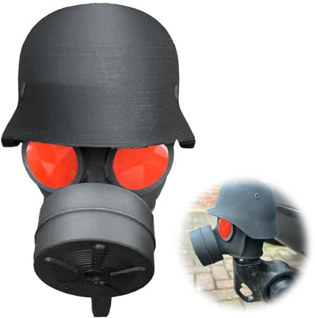 ARTGUTS Deckkappe Für Die Anhängerkupplung,In Gasmaske Helm Form,Staubdicht & Wasserdicht,Anhängerkupplung Schutzkappe Abdeckung für 50 mm Kugelkopf Anhänger Anhängerkupplungen(Rot)