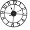 Vintage Outdoor Wanduhr Metall 34cm/40cm wetterbeständig geräuschloser Betrieb große Ziffern Garten Terrasse Küche Schlafzimmer Dekor (E)