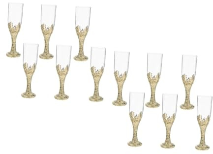 PRETYZOOM 12 Weinglas der Kirche Dekoration Vintage mittelalterliche Weinkelche Goblet für Wohnkultur Wein Trinkbecher Becher für die Party Retro Weinkelch p.s Golden