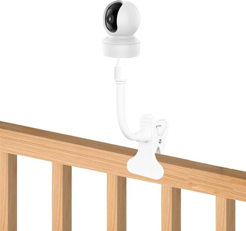 Techchii Halterung Babyphone Kamera, 1/4 Schraubenschnittstelle Mobile Halterung Babybett, Cliphalterung Universelle Kamerahalterung 25cm