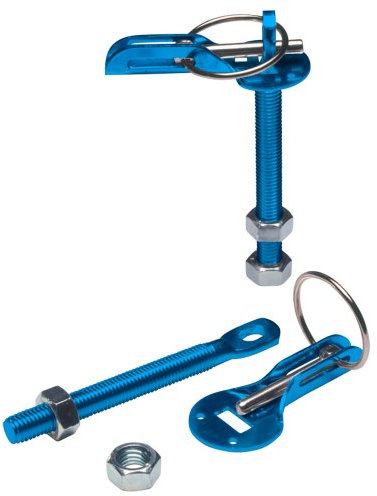 GRAYSTON Set universal bonnet hooks/pins - blue aluminum