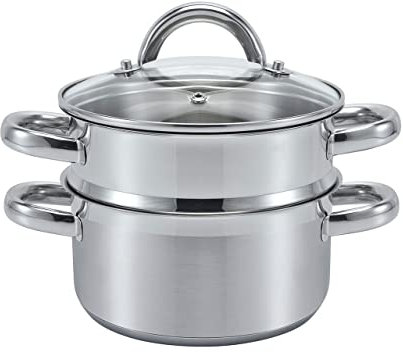 SSW Vitalo Dampfgarer Dampfkochtopf Kochtopf Edelstahl Ø 16 cm 1,6 l 4-teilig