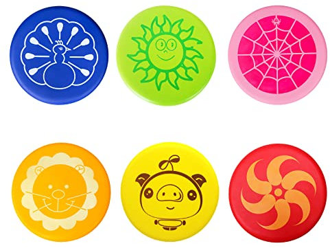 EQLEF Flying Disks Fliegende Scheiben Kinder Weiche Scheibe Soft Flying Disc Sport Wurfscheibe Sport Spielzeug Kindergarten Park Sport Spiel (Zufällig)