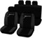 Lupex Shop Coprisedili Auto compatibili per Grande Punto 3 Porte con Schienale Posteriore Unico - Nero/Grigio scuro, Prodotto