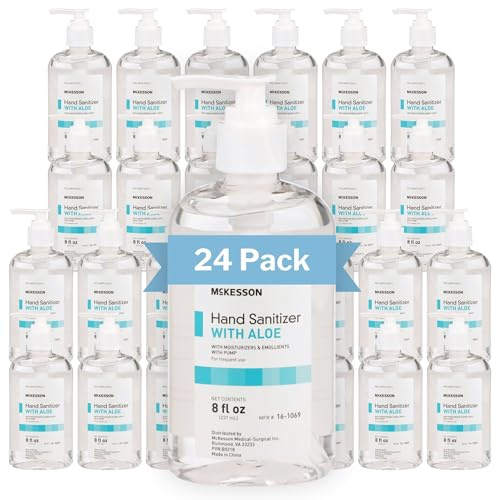 McKesson Hand Sanitizer Pump with Aloe, Bulk, 8 oz, 24 ct