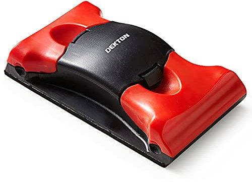 Dekton Hand Sanding Block-Clamping Mechanism To Securely Hold Sanding Paper In Place| Bonded Foam Pad Underside| Lightweight And Easy To Use| Durable Construction For Sanding Wood, Metal, And Plastic