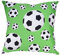 FeiliandaJJ Dekorativ Kissenbezug Grün 45x45cm Kopfkissenbezug Kissenhülle Sofakissenbezüge Fußball Drucken Super Weich Polyester Pillowcase für Couch Wohnzimmer Sofa Bed Auto Geschenk (A)