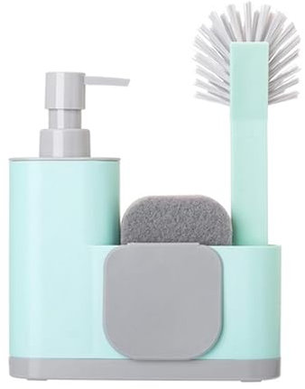 VIGAR 10176 Monobloc Turquoise 4 Piece Sink Set, Plastic, 350 milliliters
