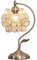 Bieye L30734 Tischlampe im Tiffany-Stil mit Buntglas und Blütenblättern, mit Messingsockel für die Inneneinrichtung (Klar, 8 Kirschblüte)
