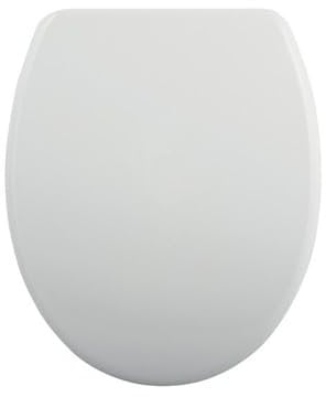 Spirella Premium Toilettendeckel oval weiß. Klodeckel mit Quick-Release-Funktion und Softclose Absenkautomatik. Antibakterielle Klobrille aus Duroplast und rostfreiem Edelstahl abnehmbar - Weiß