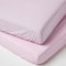 HOMESCAPES Drap Housse bébé 60x120 cm - Lot de 2, Draps de lit en Coton égyptien 200 Fils, Oeko Tex, Jupe élastique, Coloris Rose