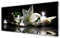 Tulup Impression sur Verre Trempé 125x50cm - Plastique Imprimés Tableau Mural Moderne Décoration Déco Design 4 Crochets - Pierres Fleur Bougies Art