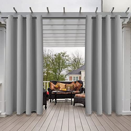 AIYOUVM Uv Schutz Outdoor Vorhang Mit öSen, Vorhang Pavillon, Regenschutz Balkon, Wasserdicht, Sonnenschutz, für Balkon Terrasse Veranda Pergola Gartenlaube-250x240cm