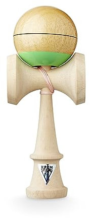 KROM Kendama Nihon ICHI - aus Holz für Anfänger und fortgeschrittene Spieler - Nihon ICHI - Geschicklichkeitsspiel für drinnen und draußen - Holzspielzeug mit Schnur und Kugel