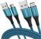 ANMIEL USB C Cable 2 Pack 3M 3A Fast Charge QC3.0 USB A to USB C Charger Cable, Nylon Braided Type C Cord Compatible with Samsung Galaxy S21 S20 Z Flip 3 Note 20 LG V50 Pixel PS5 (green)