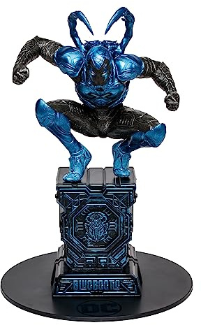 Lansay - DC Multiverse Blue Beetle 30 Cm - Figurine Résine - Dès 12 Ans | Personnage de Bandes Dessinées - Accessoires Inclus et Détails Précis - Idéal pour la Décoration - À Poser en Vitrine