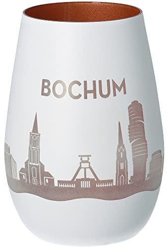 Goodtimes Windlicht Bochum Skyline (Weiß & Bronze)