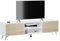 Somnia Descanso Mueble de TV de Diseño Nórdico, 2 Compartimentos de Almacenamiento y 2 Puertas, Apto para Televisores de hasta 77 Pulgadas, Color Blanco-Roble