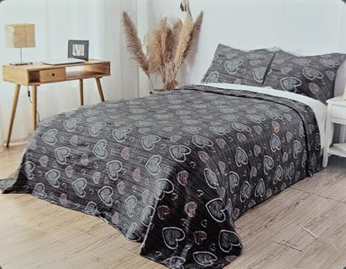 LUGA SHOP Coordinato Completo Letto Lenzuola In Morbido Pile Singolo Matrimoniale Scozzese (SINGOLO, Lele-6)