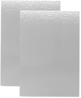 Bases para Tartas Rectangular 30x20 cm | Pack de 10 Plata | Grosor 1 mm | Expositor en Cartón para Bizcochos, Pasteles y Dulces | Color Plateado