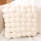 Knotenkissen - Quadratisches Plüschkissen, Handgefertigt, Weich, Kuschelkissen für Zimmer, Sofa, Zuhause, Bett, Boden, Bettkissen, Dekoration (Beige/30 x 33 x 12 cm)