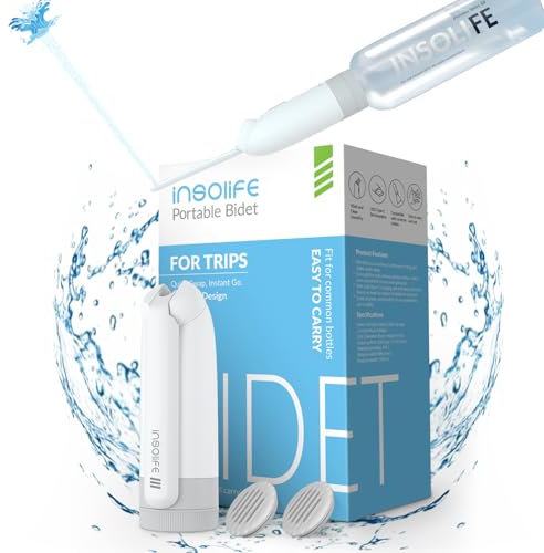 Tragbares Bidet der 3. Generation | Hochdruck | Reise-Bidet mit 2 verschiedenen Düsen | wiederaufladbares elektrisches tragbares Bidet für Männer & Frauen | tragbares Bidet für Reisen