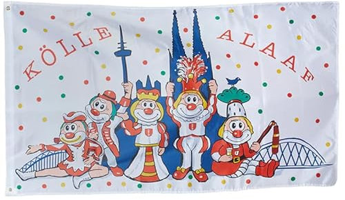 Große bunte Fahne Schmitzens Köln Karneval Session 250 x 150 cm Kölle Alaaf 35055
