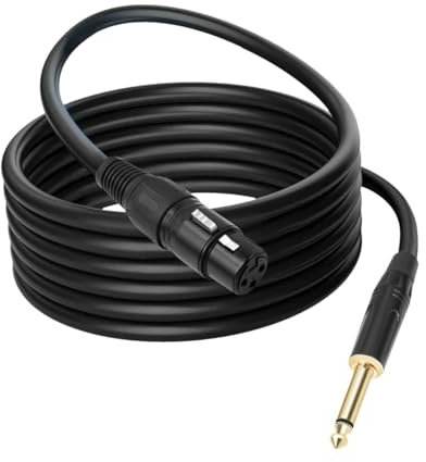 Folpus TRS à XLR câble mâle à Une Connexion Audio féminine XLR à 1/4 câble pour l'équipement stéréo, 10m