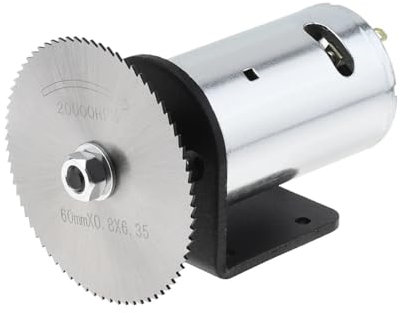 24V 555 Electronic Starter Table Saw Kit Gear Electronic Starter with Ball Bearing Mounting Bracket and 60mm Saw Blade for Woodworking Cutting/Engraving RRBXXUYN