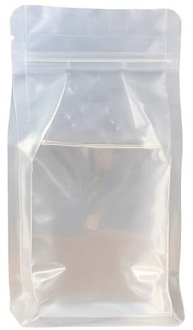 5 Bolsas Zip lock -10x20cm- para congelación de alimentos y organizar nevera, reutilizables, translúcidas, herméticas, bolsa de plástico zip con fondo plano. Sin BPA.